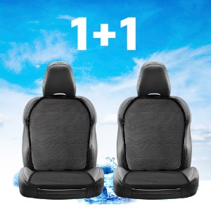 [엑스핏] 1+1 블랙메쉬 차량용 통풍시트 앞좌석용 자동차시트 여름철 필수용품